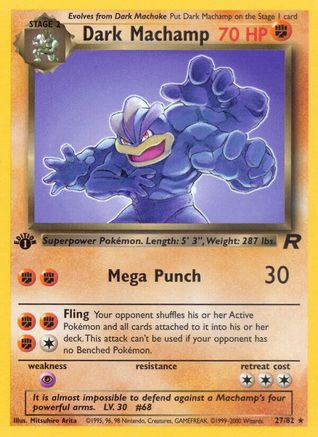 Dark Machamp (27) (27)/82 Rare 1st Edition