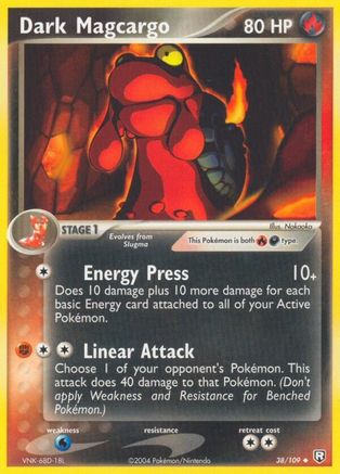 Dark Magcargo (38)/109 Uncommon Reverse Holofoil