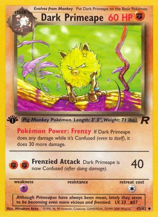 Dark Primeape (43)/82 Uncommon 1st Edition