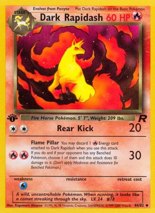 Dark Rapidash (44)/82 Uncommon 1st Edition