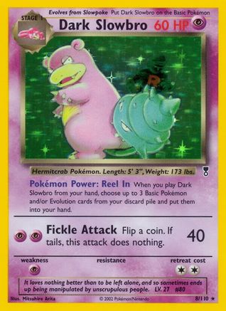Dark Slowbro (8)/110 Holo Rare Reverse Holofoil