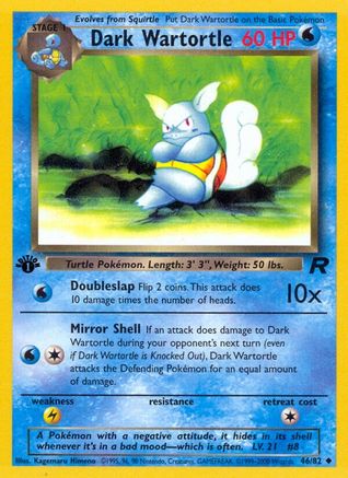 Dark Wartortle (46)/82 Uncommon 1st Edition