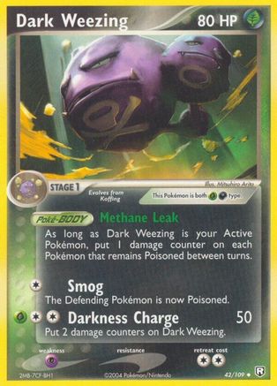 Dark Weezing (42)/109 Uncommon Reverse Holofoil