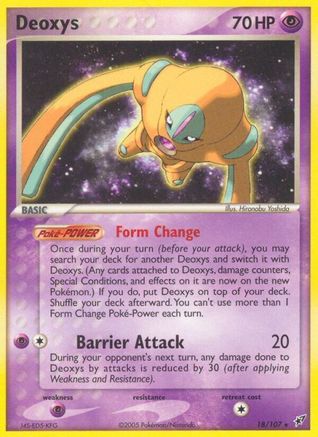 Deoxys (Defense Forme) (18)/107 Rare Reverse Holofoil