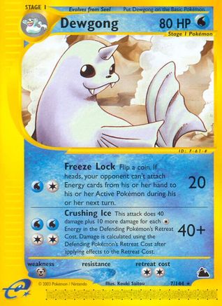 Dewgong (7) (7)/144 Rare Reverse Holofoil