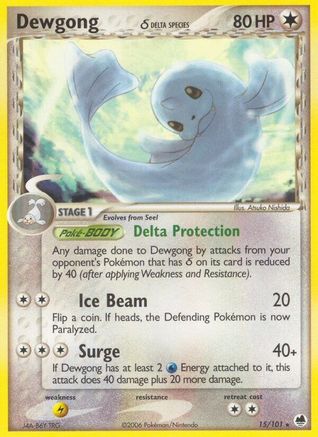 Dewgong (Delta Species) (15)/101 Rare Reverse Holofoil