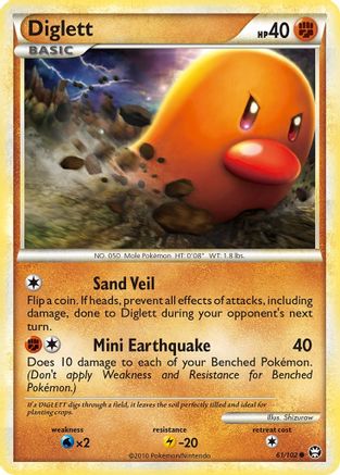 Diglett (61)/102 Common Reverse Holofoil
