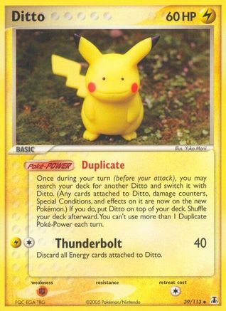 Ditto - 039/113 (Pikachu) (39)/113 Uncommon Reverse Holofoil