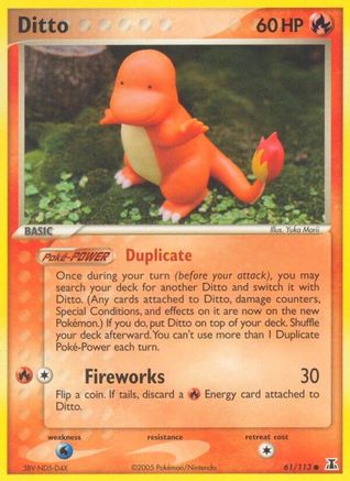 Ditto - 61/113 (Charmander) (61)/113 Common Reverse Holofoil