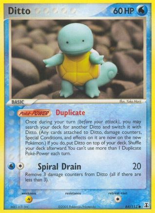 Ditto - 64/113 (Squirtle) (64)/113 Common Reverse Holofoil