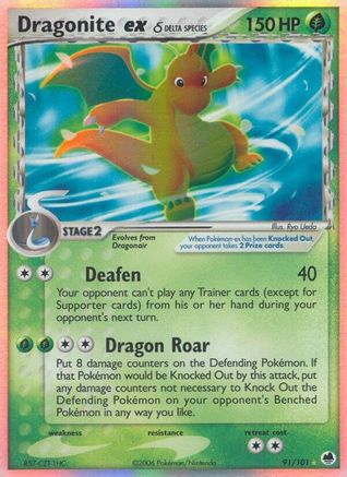 Dragonite ex (Delta Species) (91)/101 Ultra Rare Holofoil