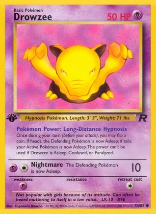 Drowzee (54)/82 Common 1st Edition