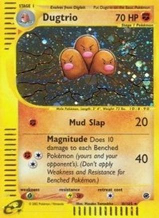 Dugtrio (10) (10)/165 Holo Rare Reverse Holofoil
