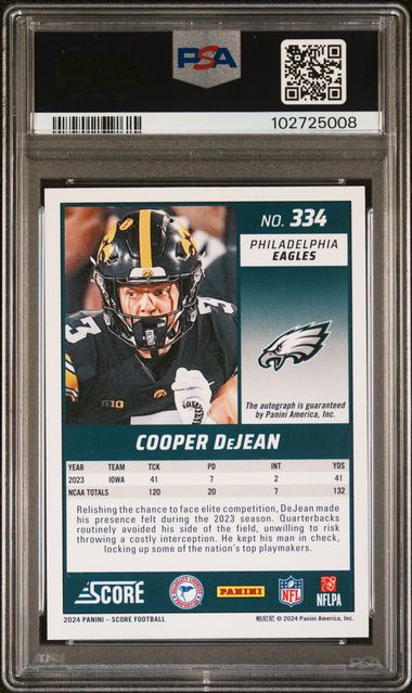 PSA 9 Cooper Dejean #334 21/35 Artist's Proof (cabinet)