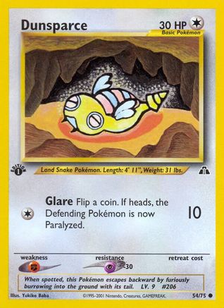 Dunsparce (54)/75 Common 1st Edition