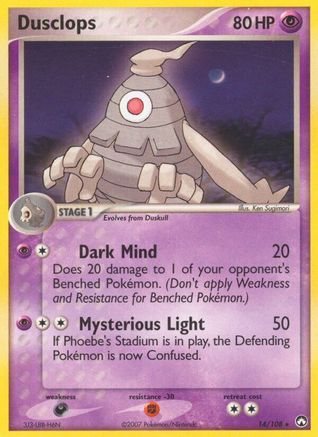 Dusclops (14)/108 Rare Reverse Holofoil