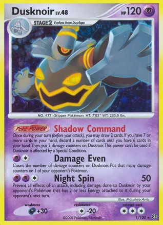 Dusknoir (1) (1)/100 Holo Rare Reverse Holofoil