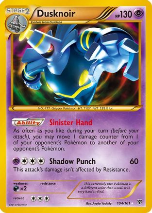 Dusknoir (104 Secret Rare) (104)/101 Secret Rare Holofoil