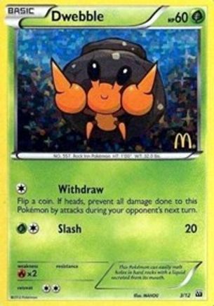 Dwebble - 3/12 (3)/12 Promo Holofoil