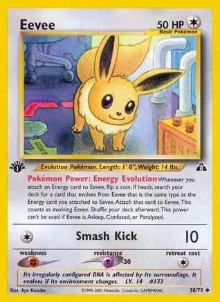 Eevee (38)/75 Uncommon 1st Edition