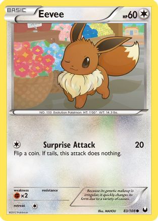 Eevee (83) (83)/108 Common Reverse Holofoil