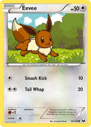 Eevee (84) (84)/108 Common Reverse Holofoil