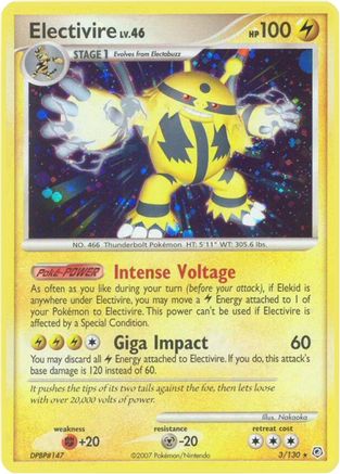 Electivire (3)/130 Holo Rare Holofoil