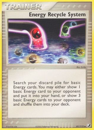 Energy Recycle System (81)/115 Uncommon Reverse Holofoil