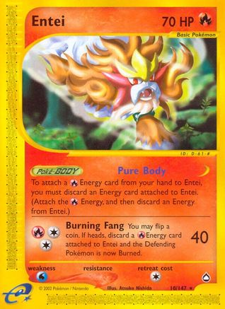 Entei (10)/147 Rare Reverse Holofoil