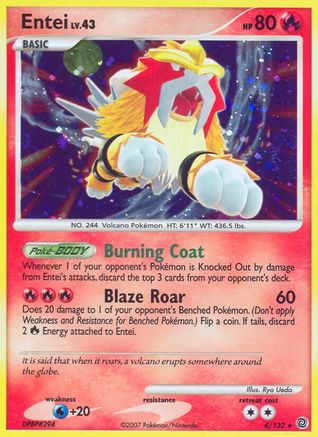 Entei (4)/132 Holo Rare Reverse Holofoil