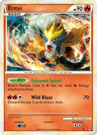 Entei (Shiny) (SL3)/95 Shiny Holo Rare Holofoil