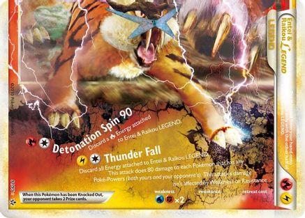 Entei & Raikou Legend (bottom) (91)/95 Ultra Rare Holofoil