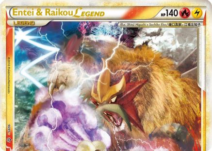 Entei & Raikou Legend (top) (90)/95 Ultra Rare Holofoil