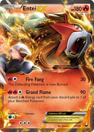 Entei EX (13)/108 Ultra Rare Holofoil (Cabinet-NM)