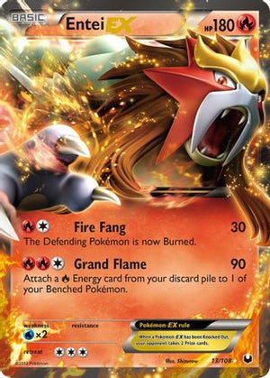 Entei EX (13)/108 Ultra Rare Holofoil (Cabinet-NM)