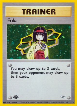 Erika (16) (16)/132 Holo Rare 1st Edition Holofoil