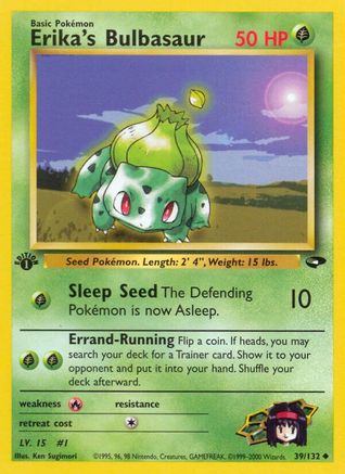 Erika's Bulbasaur (39)/132 Uncommon 1st Edition
