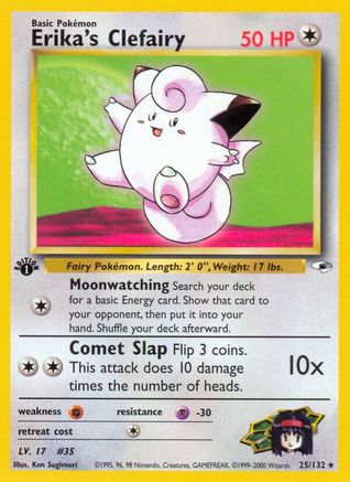 Erika's Clefairy (25)/132 Rare 1st Edition