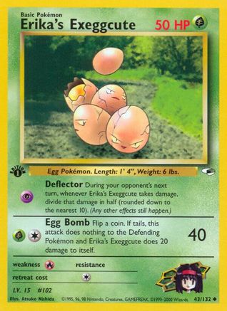 Erika's Exeggcute (43) (43)/132 Uncommon 1st Edition