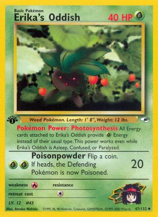 Erika's Oddish (47) (47)/132 Uncommon 1st Edition