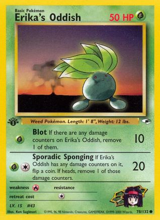 Erika's Oddish (78) (78)/132 Common 1st Edition