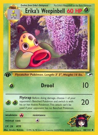 Erika's Weepinbell (48) (48)/132 Uncommon 1st Edition