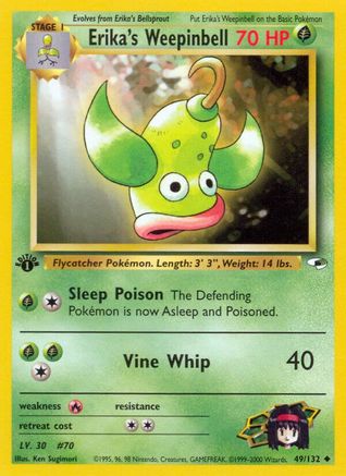 Erika's Weepinbell (49) (49)/132 Uncommon 1st Edition