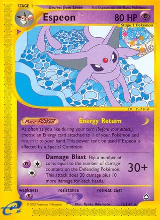 Espeon (11)/147 Rare Reverse Holofoil