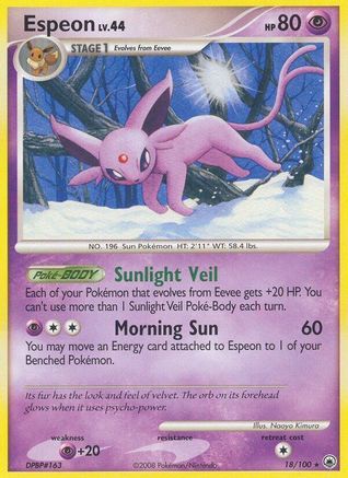 Espeon (18)/100 Rare Reverse Holofoil