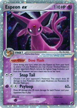 Espeon ex (102)/115 Ultra Rare Holofoil