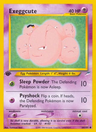 Exeggcute (64)/105 Common 1st Edition