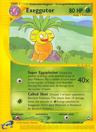 Exeggutor (12) (12)/147 Rare Reverse Holofoil