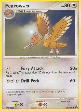 Fearow (36)/100 Uncommon Reverse Holofoil
