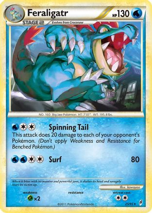 Feraligatr (25)/95 Rare Reverse Holofoil